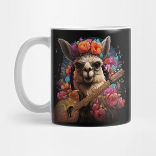 Llama Playing Guitar Mug